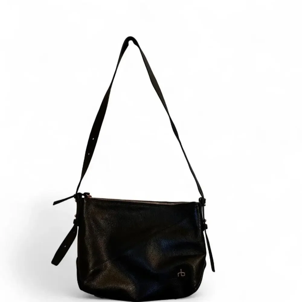 Rag and Bone - Fulton Shoulder Bag - Black leather with Dust Case,  with gold ha
